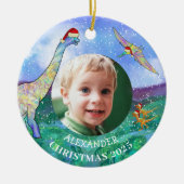 Op maat gemaakte kerstfoto 2022 keramisch ornament (Voorkant)