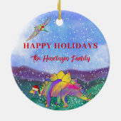 Op maat gemaakte kerstfoto 2022 keramisch ornament (Achterkant)