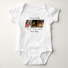 Op maat gemaakte kerstfoto baby-body romper
