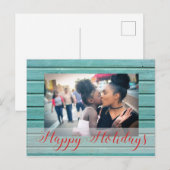 Op maat gemaakte kerstfoto feestdagenkaart (Voorkant / Achterkant)