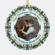 Op maat gemaakte kerstgroene bruine familiefotocad