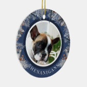 Op maat gemaakte kersthuisdier foto botanisch keramisch ornament (Rechts)