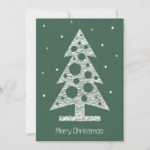 Op maat gemaakte kerstkaart met abstracte lijnkuns (Voorkant)