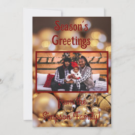 Op maat gemaakte kerstkaart met familiefoto