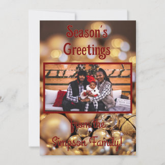 Op maat gemaakte kerstkaart met familiefoto