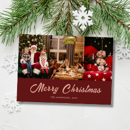 Op maat gemaakte kerstkaart met familiefoto