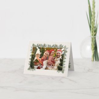 Op maat gemaakte kerstkaart met familiefoto 1 bedankkaart