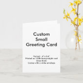 Op maat gemaakte kerstkaart - Portret 10,2 cm x 14 Kaart (Gele Bloem)