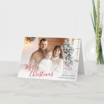 Op maat gemaakte kerstkaart voor het gezin