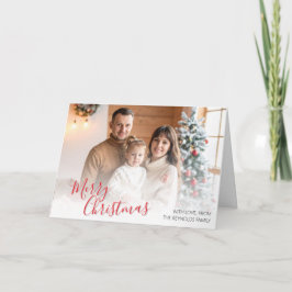 Op maat gemaakte kerstkaart voor het gezin kaart