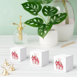 Op maat gemaakte kerstkaart voor twee foto's van h bedankdoosjes