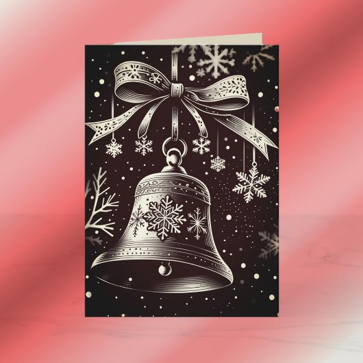 Op maat gemaakte kerstklok kerstkaart feestdagen kaart