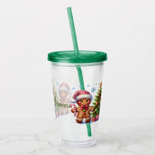 Op maat gemaakte kerstkoekjes  acryl drinkbeker (Links)