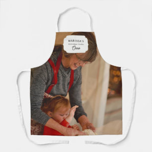 Op maat gemaakte kerstkoekjes bakkende bemanning G Schort