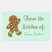 Op maat gemaakte kerstkoekjes keukencadeau sticker (Voorkant)