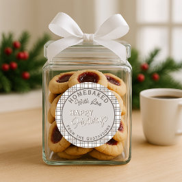 Op maat gemaakte kerstkoekjes labelblad ronde sticker