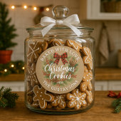 Op maat gemaakte kerstkoekjes labelvel voor thuisg ronde sticker