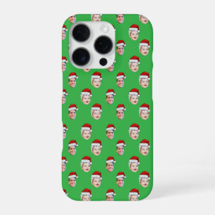 Op maat gemaakte kerstman hoed gezicht kerstcadeau iPhone 16 pro hoesje