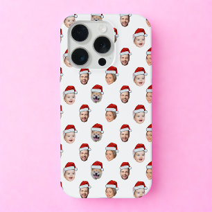 Op maat gemaakte kerstman hoed gezichten familie 4 iPhone 15 pro case