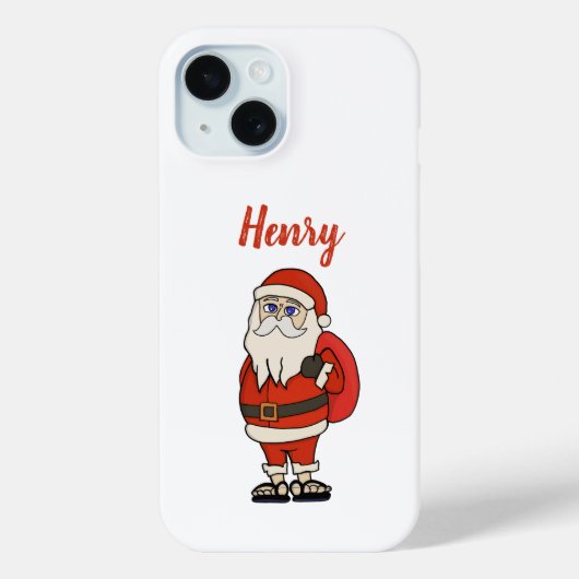 Op maat gemaakte Kerstman Kerst Flip Flops Case-Mate iPhone Case (Achterkant)