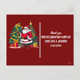 Op maat gemaakte Kerstman Santa Claus Dunksende Ba Feestdagenkaart