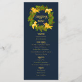 Op maat gemaakte kerstmenu kaart met kerstkrans va (Voorkant)