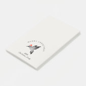 Op maat gemaakte Kerstmis rode grijze kerstman kol Post-it® Notes (Schuin)