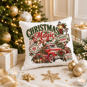 Op maat gemaakte Kerstmis Rood Groen Citat Kussen