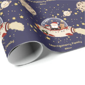 Op maat gemaakte Kerstmis-ruimteschip van de Kerst Cadeaupapier (Rol Hoek)