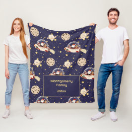 Op maat gemaakte Kerstmis-ruimteschip van de Kerst Fleece Deken