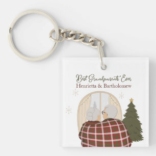 Op maat gemaakte Kerstmis voor de beste grootouder Sleutelhanger