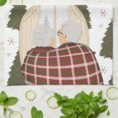 Op maat gemaakte Kerstmis voor de beste grootouder Theedoek (Gevouwen)