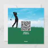 Op maat gemaakte Kerstmonogramontwerp voor golfers Feestdagenkaart (Achterkant)