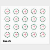Op maat gemaakte Kerstmuntroze Poodle Sticker (Vel)