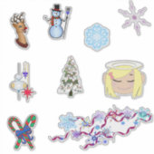 Op maat gemaakte kerststickers sticker (Voorkant)