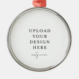 Op maat gemaakte kerstversiering, upload je foto metalen ornament