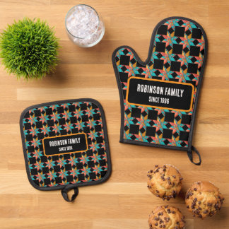 Op maat gemaakte keukenaccessoires kookcadeau ovenwant & pannenlap set