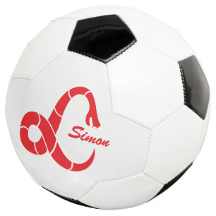 Op maat gemaakte kinder voetbal met rode viper sla