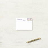 Op maat gemaakte kinderkunst, twee cute muis, bloe post-it® notes (Op bureau)