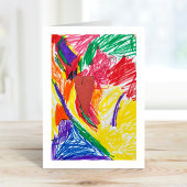 Op maat gemaakte kinderkunstprint kaart