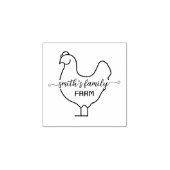 Op maat gemaakte kip silhouet Ei Mini Stempel met  (Afrduk)