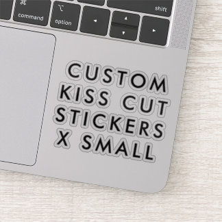 Op maat gemaakte KISS CUT STICKERS 3x3" X KLEIN