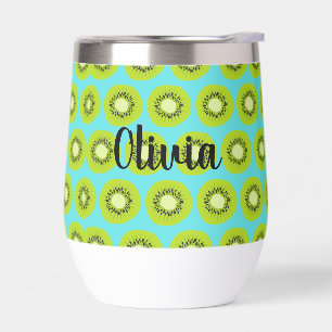 Op maat gemaakte Kiwi Print Tumbler met Blauwe Ach