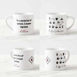 Op maat gemaakte kleine espressokop | Citatemokkop Espresso Kop