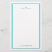 Op maat gemaakte kleur moderne klassieke anker gep briefpapier (Voorkant)