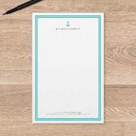 Op maat gemaakte kleur moderne klassieke anker gep briefpapier