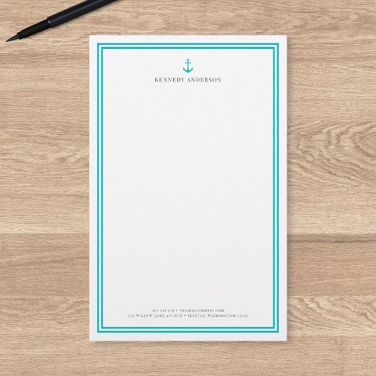 Op maat gemaakte kleur moderne klassieke anker gep briefpapier