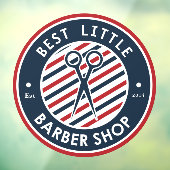 Op maat gemaakte kleuren voor herenkapper scharen raamsticker (Vel 3)