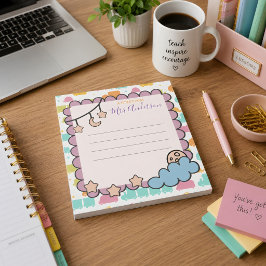 Op maat gemaakte kleurrijke notitieblok van leuke