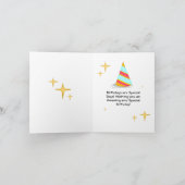 Op maat gemaakte kleurrijke teddy verjaardagskaart (Binnen)